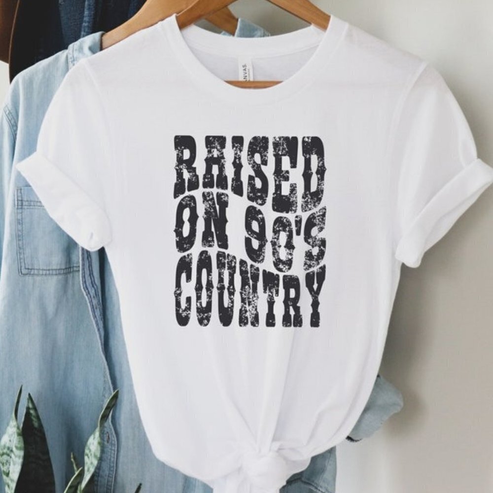 Country Music Shirt Raised On 90S Country Western Shirt Country Shirt
